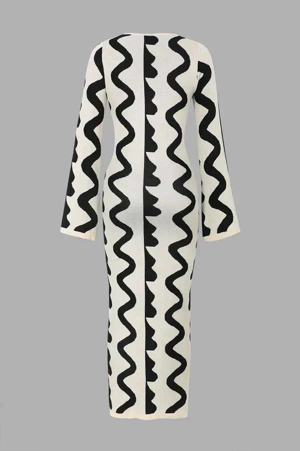 Freya | Women's Crew Neck Dress | Wave-Knit · Eltrendio