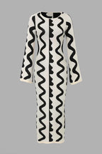 Freya | Women's Crew Neck Dress | Wave-Knit · Eltrendio