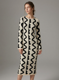 Freya | Women's Crew Neck Dress | Wave-Knit-Eltrendio
