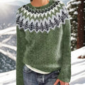 Freya | Women's Crew Neck Jumper | Fair Isle · Eltrendio
