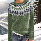 Freya | Women's Crew Neck Jumper | Fair Isle · Eltrendio