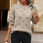 Freya | Women's Crewneck Jumper | Polka Dot · Eltrendio
