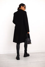 Freya | Women's Double-Breasted Coat | Gold Buttons · Eltrendio