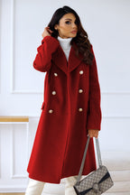 Freya | Women's Double-Breasted Coat | Gold Buttons · Eltrendio