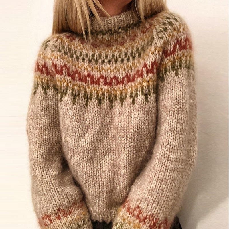 Freya | Women's Fair Isle Jumper | Chunky Knit · Eltrendio