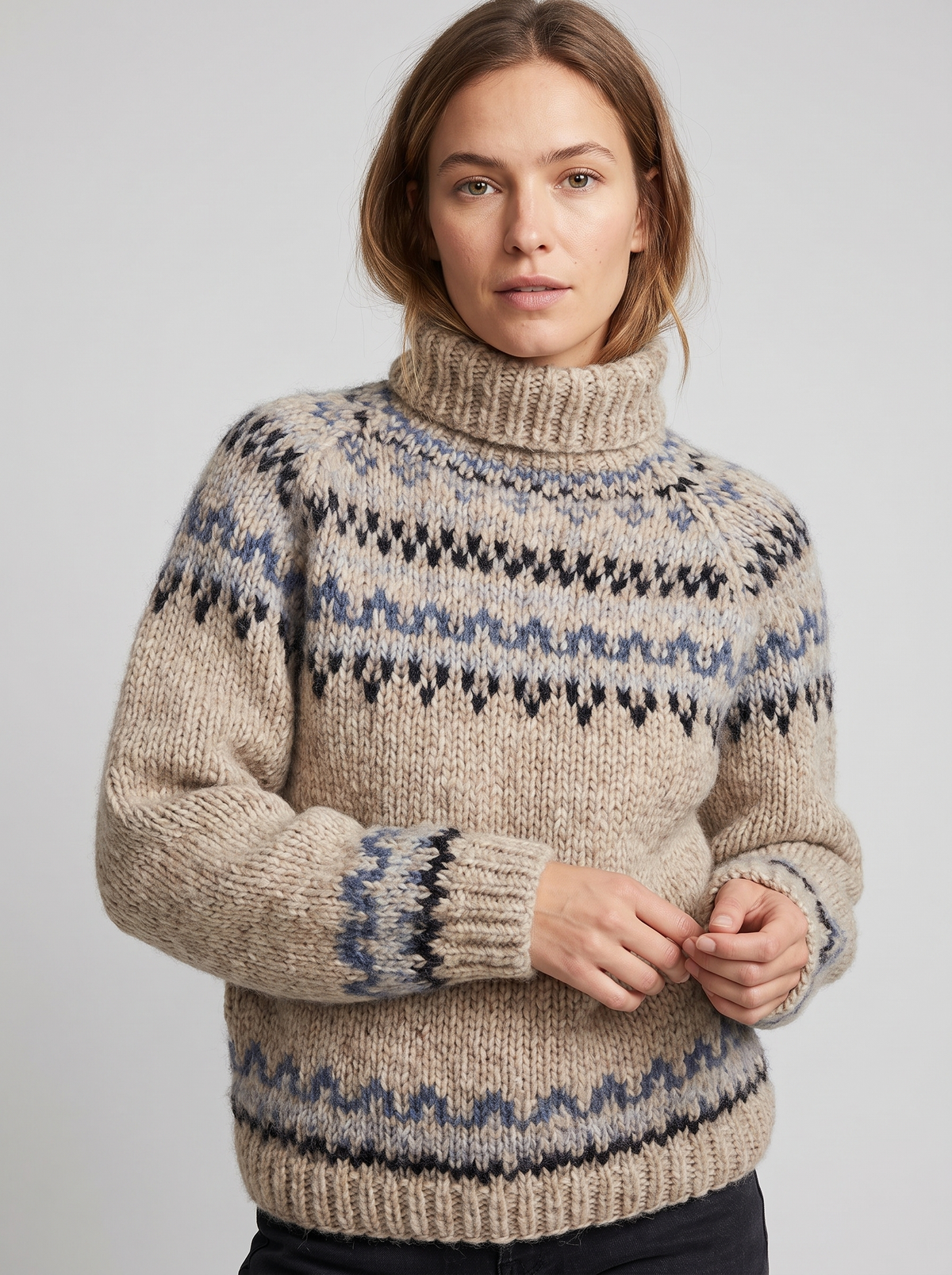 Freya | Women's Fair Isle Jumper | Chunky Knit · Eltrendio