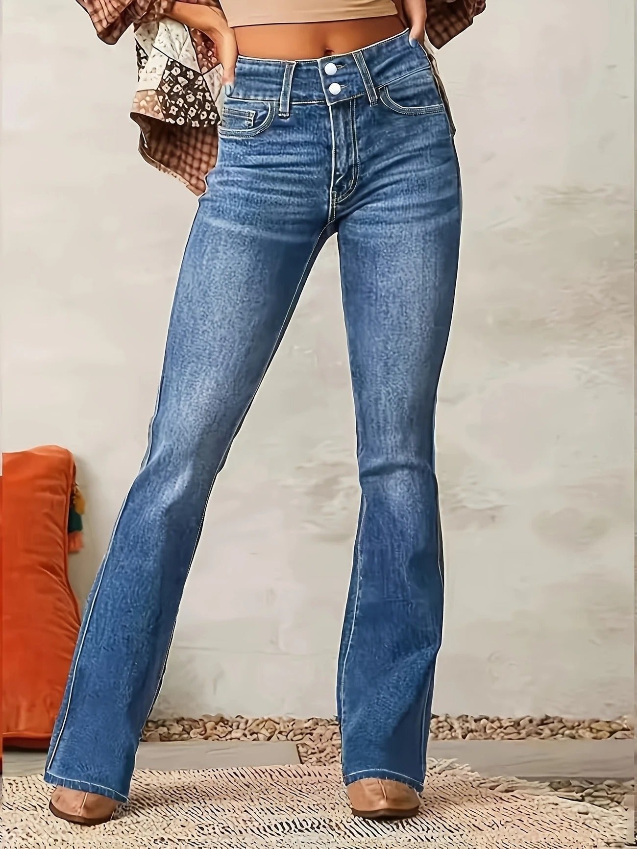 Freya | Women's Flare Jeans | High-Waist · Eltrendio