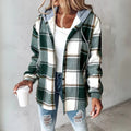 Freya | Women's Hooded Check Overshirt | Button-Up · Eltrendio