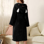 Freya | Women's Hooded Dressing Gown | Fleece · Eltrendio