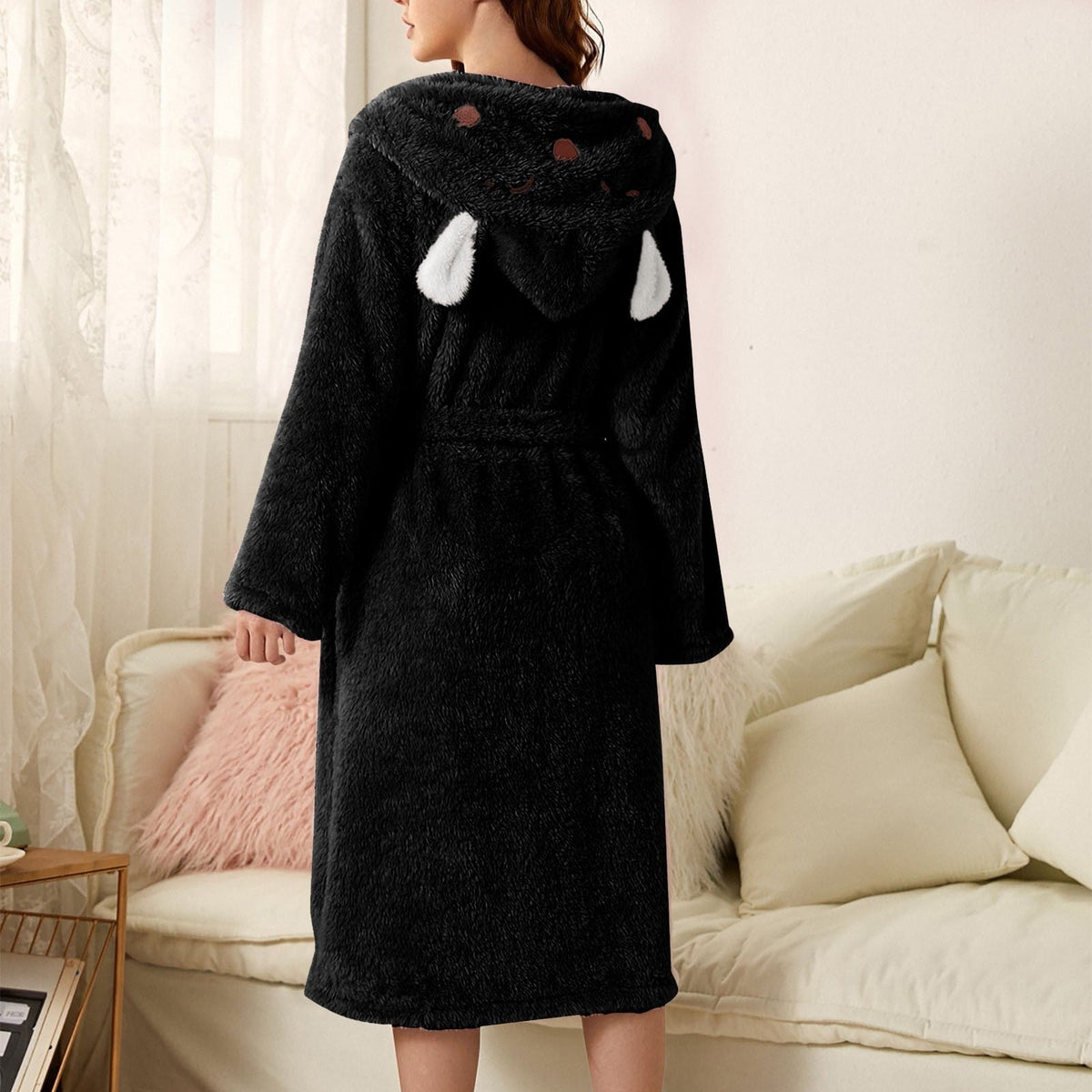 Freya | Women's Hooded Dressing Gown | Fleece · Eltrendio