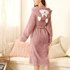 Freya | Women's Hooded Dressing Gown | Fleece · Eltrendio