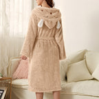 Freya | Women's Hooded Dressing Gown | Fleece · Eltrendio