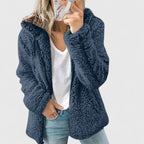 Freya | Women's Hooded Jacket | Teddy Fleece · Eltrendio