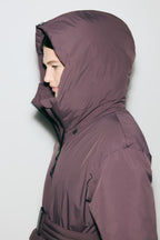 Freya | Women's Hooded Puffer Jacket | Belted Waist · Eltrendio