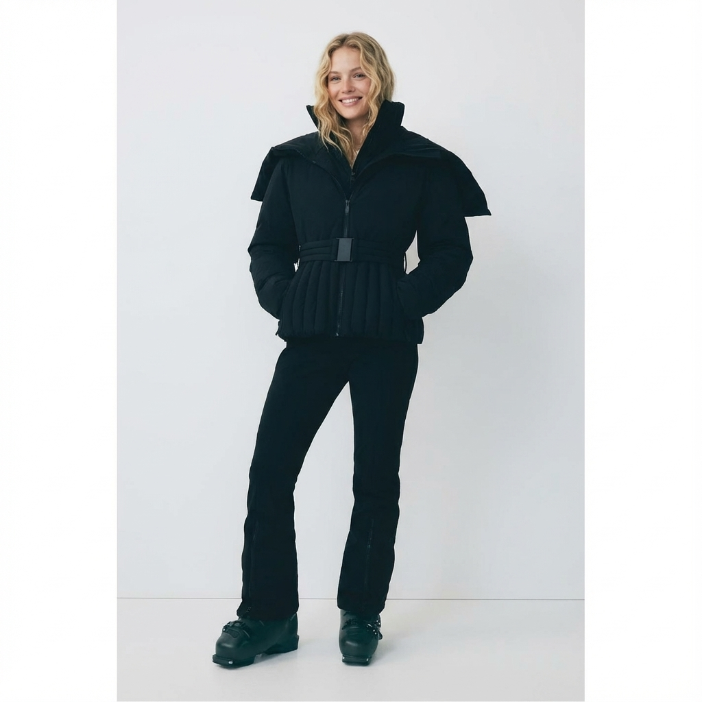 Freya | Women's Hooded Puffer Jacket | Belted Waist · Eltrendio