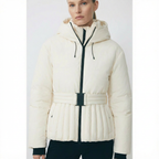 Freya | Women's Hooded Puffer Jacket | Belted Waist · Eltrendio