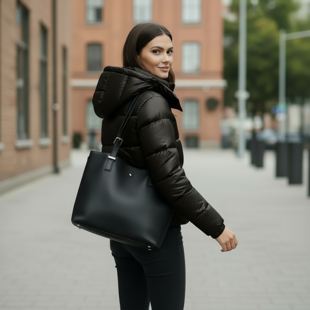 Freya | Women's Hooded Puffer Jacket | Detachable Hood · Eltrendio