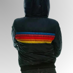 Freya | Women's Hooded Puffer Jacket | Striped · Eltrendio