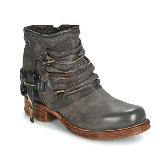 Freya | Women's Lace-Up Ankle Boots | Buckle Strap · Eltrendio