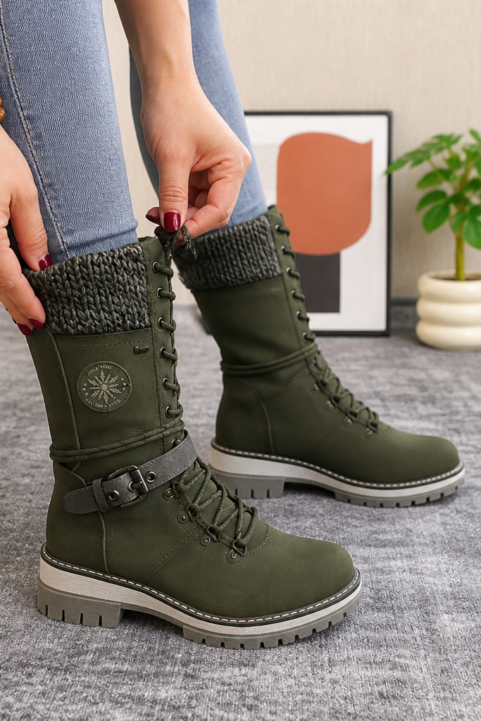 Freya | Women's Lace-Up Boots | Side Zip · Eltrendio