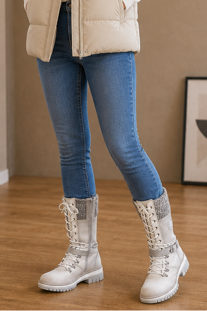 Freya | Women's Lace-Up Boots | Side Zip · Eltrendio