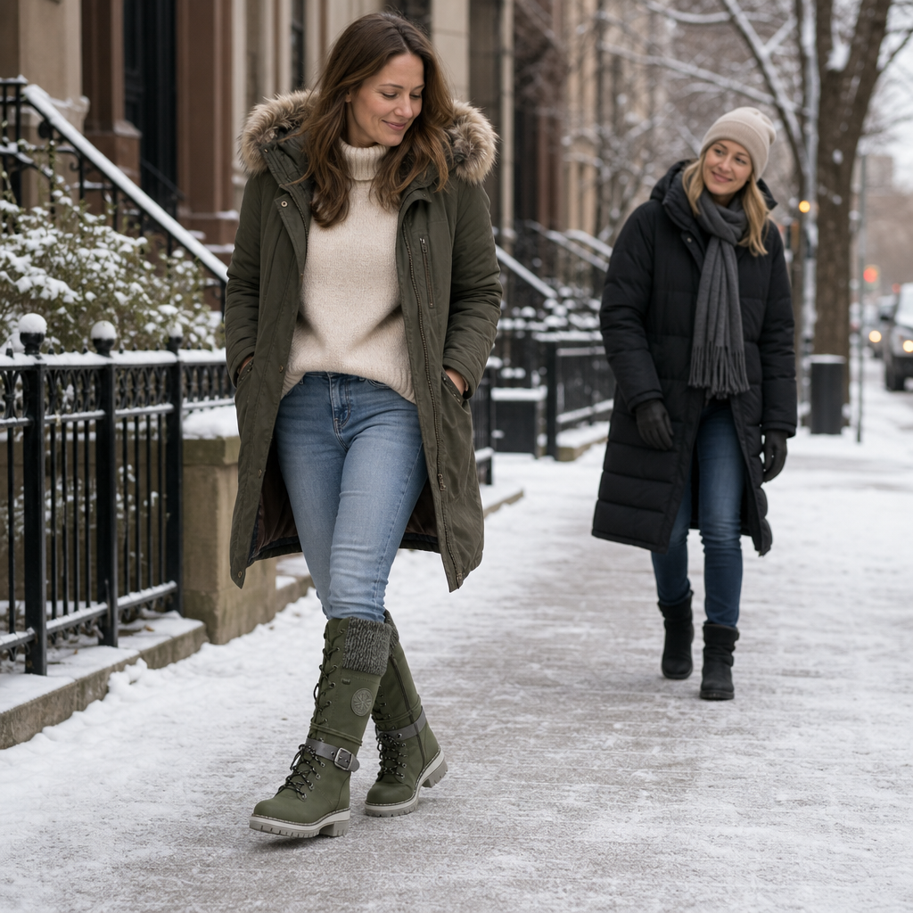Freya | Women's Lace-Up Boots | Side Zip · Eltrendio