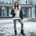 Freya | Women's Lace-Up Snow Boots | Fleece-Lined · Eltrendio