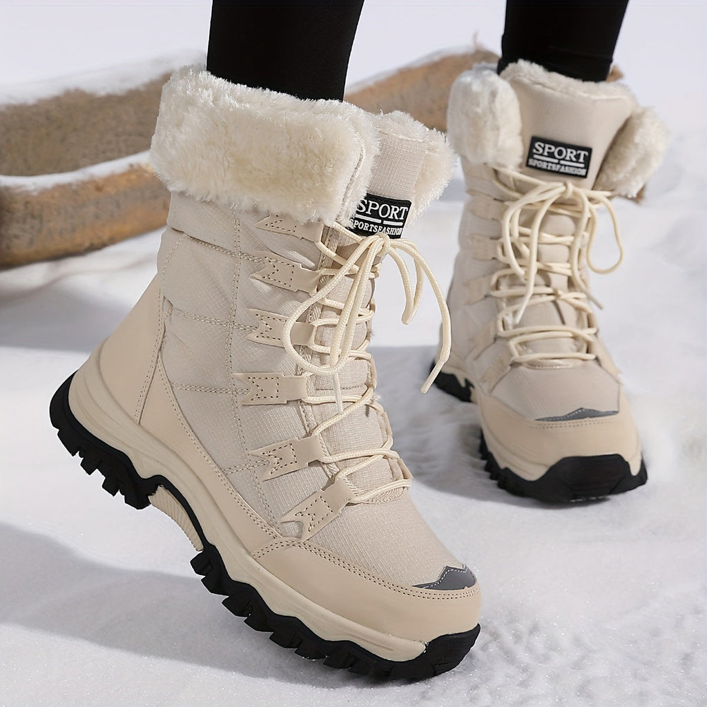 Freya | Women's Lace-Up Snow Boots | Fleece-Lined · Eltrendio