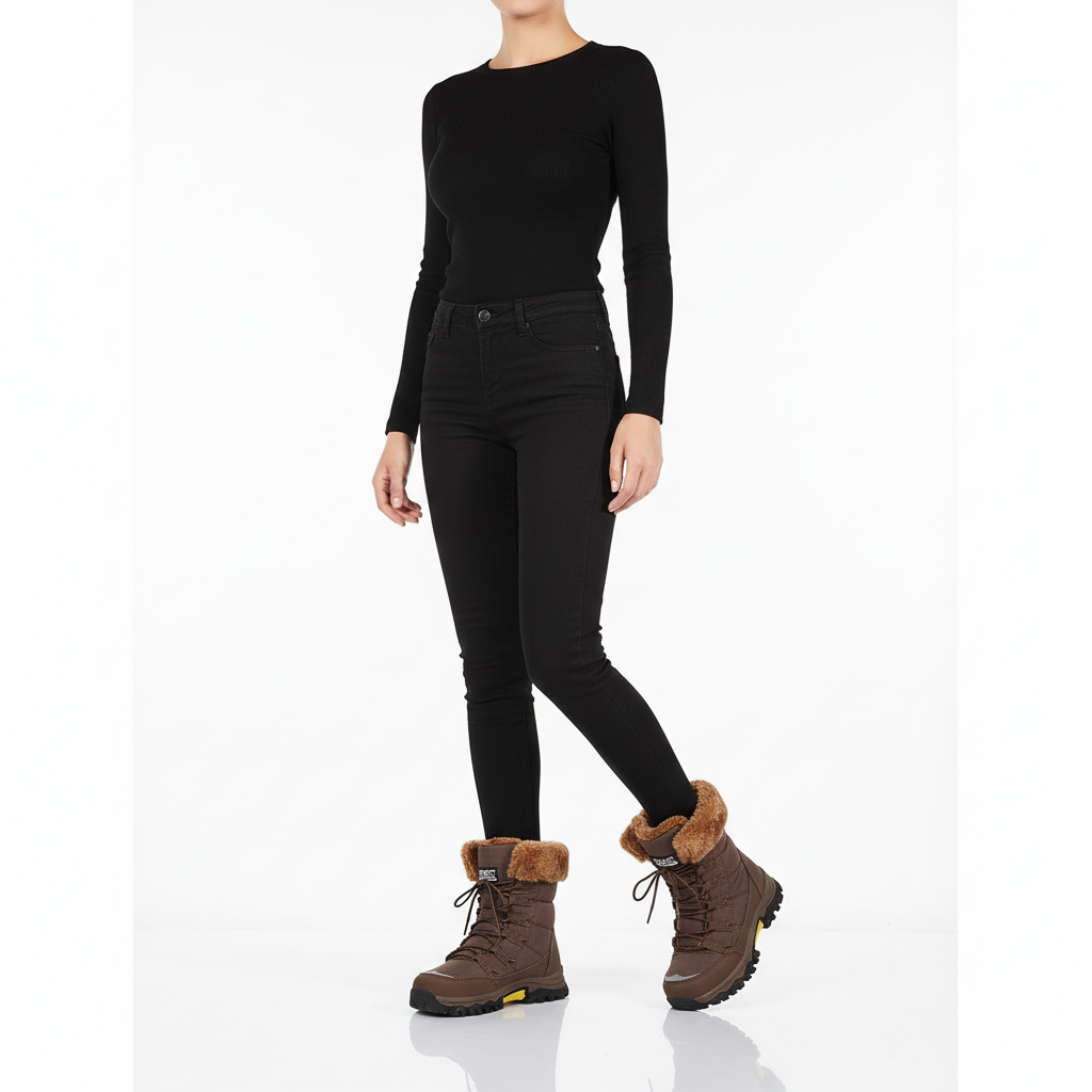 Freya | Women's Lace-Up Snow Boots | Fleece-Lined · Eltrendio