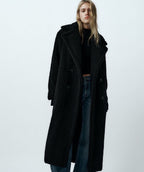 Freya | Women's Longline Teddy Coat | Double-Breasted · Eltrendio