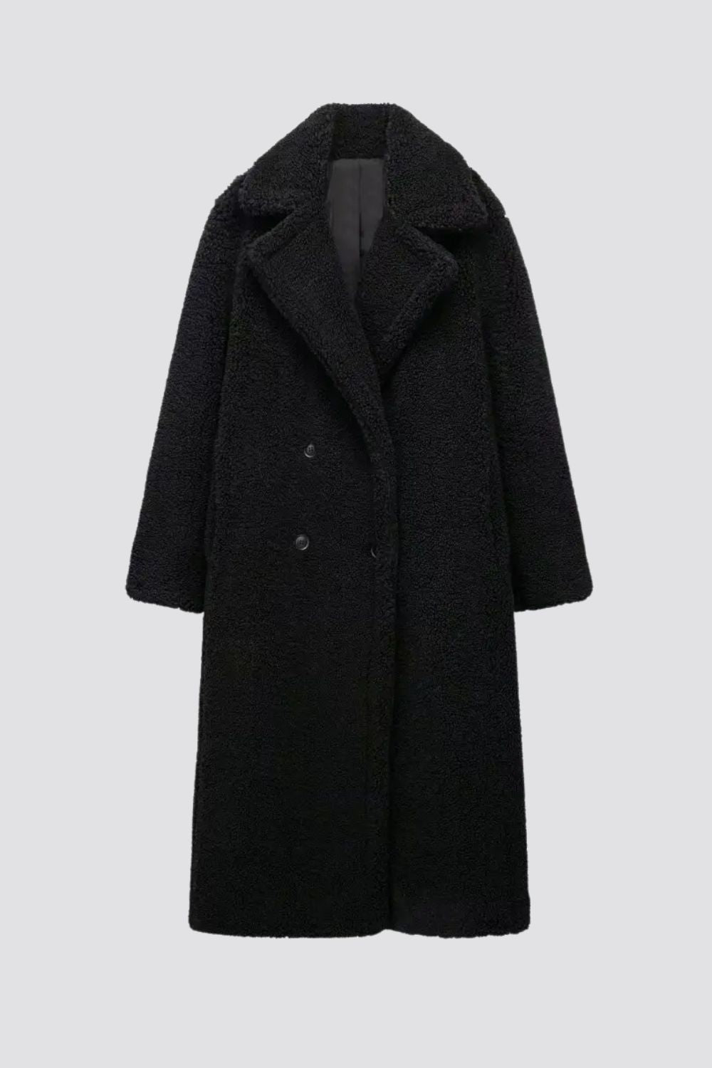 Freya | Women's Longline Teddy Coat | Double-Breasted · Eltrendio