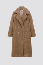 Freya | Women's Longline Teddy Coat | Double-Breasted · Eltrendio