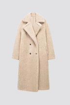Freya | Women's Longline Teddy Coat | Double-Breasted · Eltrendio