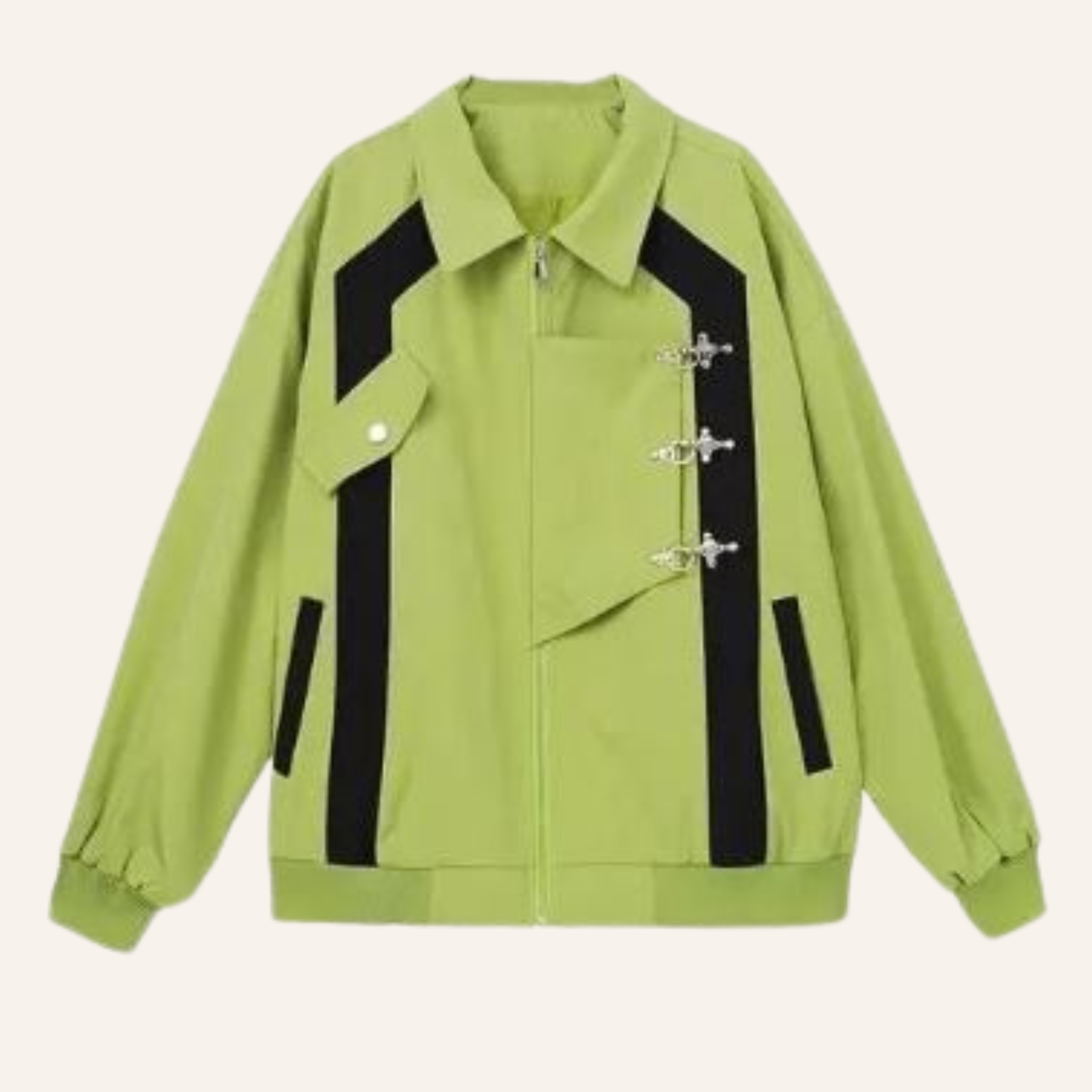 Freya | Women's Oversized Jacket | Buckle Detail · Eltrendio