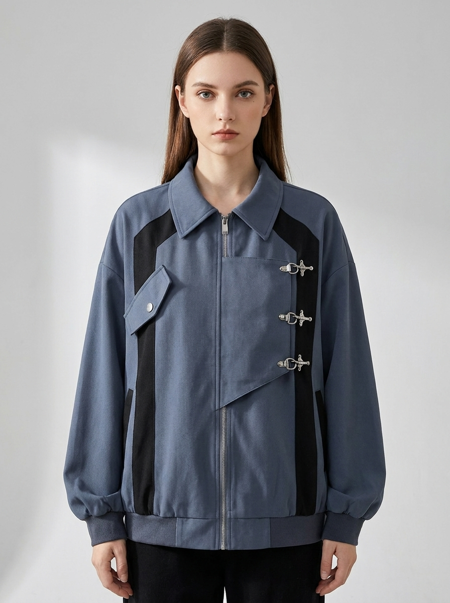 Freya | Women's Oversized Jacket | Buckle Detail