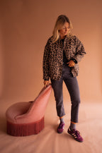 Freya | Women's Oversized Jacket | Leopard Print · Eltrendio