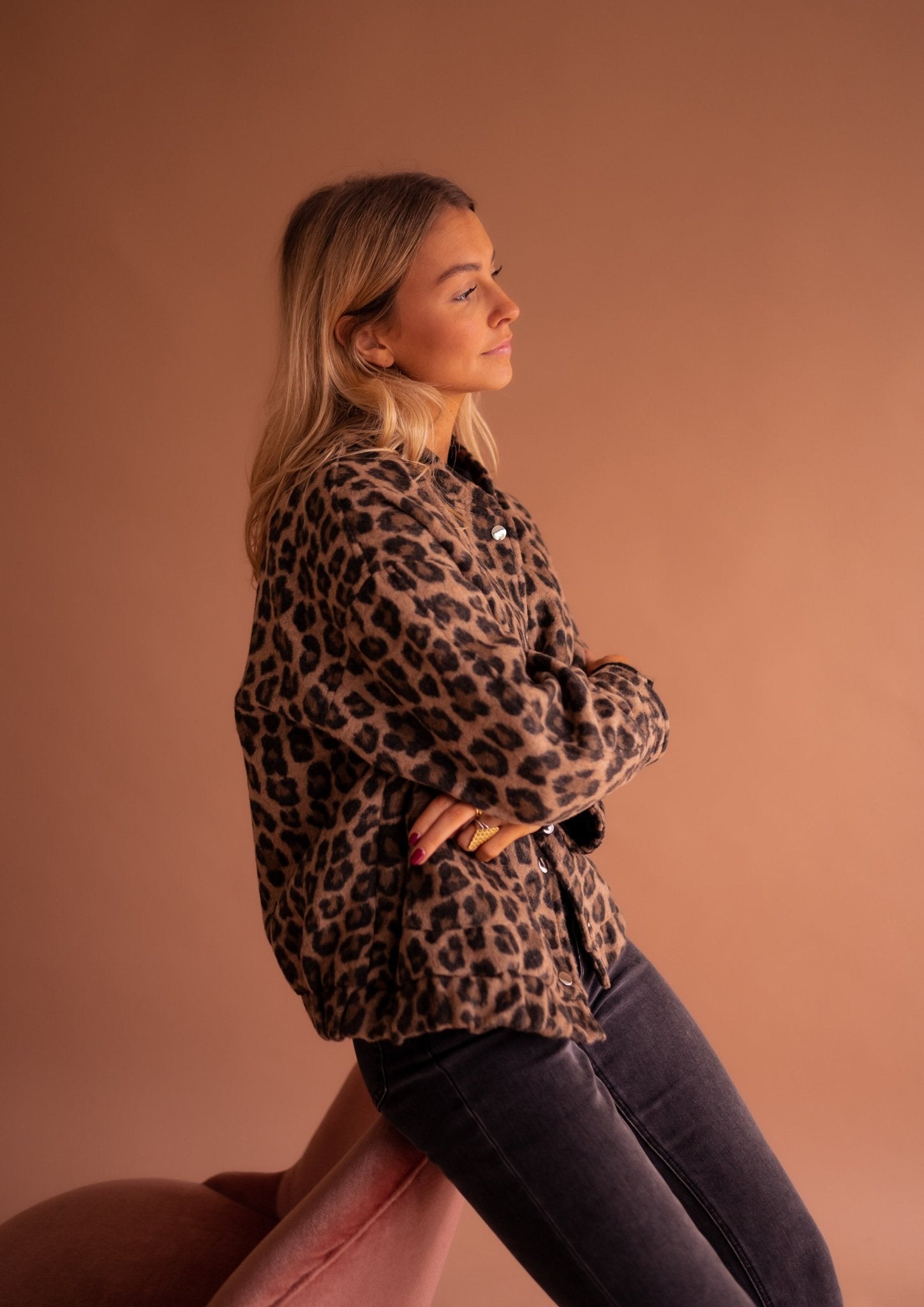Freya | Women's Oversized Jacket | Leopard Print · Eltrendio