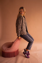 Freya | Women's Oversized Jacket | Leopard Print · Eltrendio