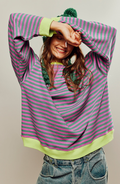 Freya | Women's Oversized Sweatshirt | Striped · Eltrendio