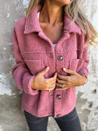 Freya | Women's Oversized Teddy Jacket | Button-Up · Eltrendio