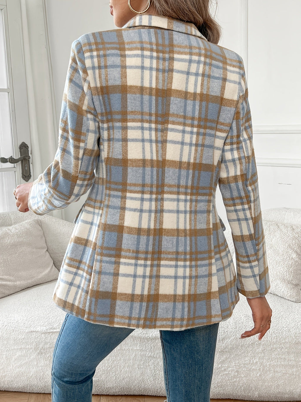 Freya | Women's Plaid Blazer | Single-Button · Eltrendio