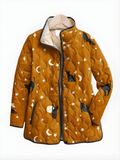 Freya | Women's Quilted Jacket | Cat Print · Eltrendio