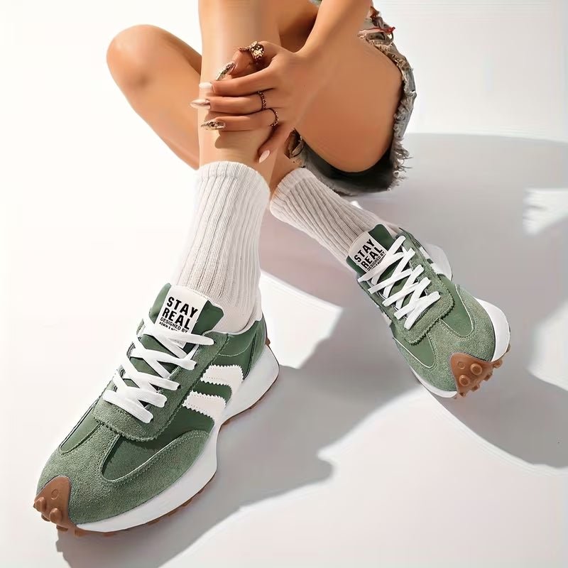 Freya | Women's Retro Trainers | Lace-Up · Eltrendio