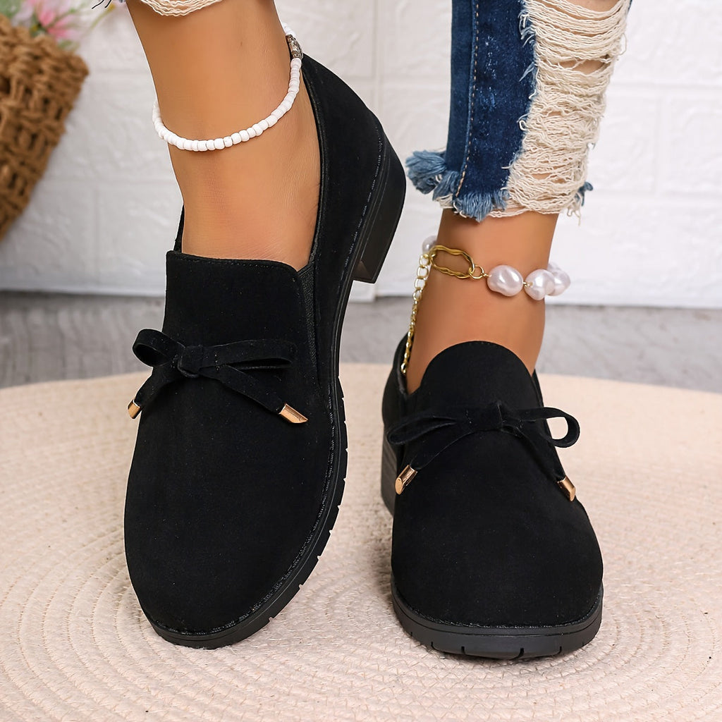 Freya | Women's Slip-On Loafers | Bow Detail · Eltrendio
