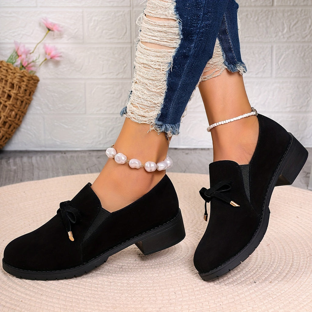 Freya | Women's Slip-On Loafers | Bow Detail · Eltrendio