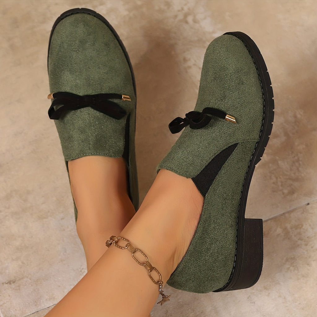 Freya | Women's Slip-On Loafers | Bow Detail · Eltrendio
