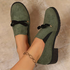 Freya | Women's Slip-On Loafers | Bow Detail · Eltrendio