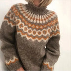 Freya | Women's Turtleneck Jumper | Fair Isle · Eltrendio