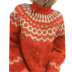 Freya | Women's Turtleneck Jumper | Fair Isle · Eltrendio