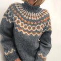 Freya | Women's Turtleneck Jumper | Fair Isle · Eltrendio